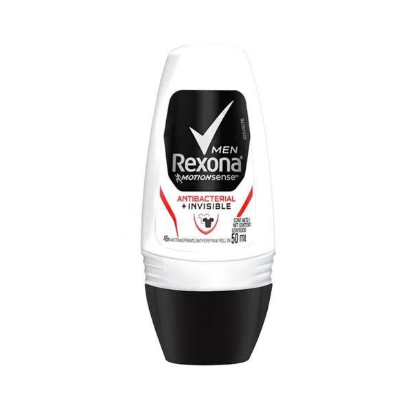 Desodorante Antitranspirante Masculino REXONA Motionsense Antibacterial Invisible Roll on Frasco 50ml