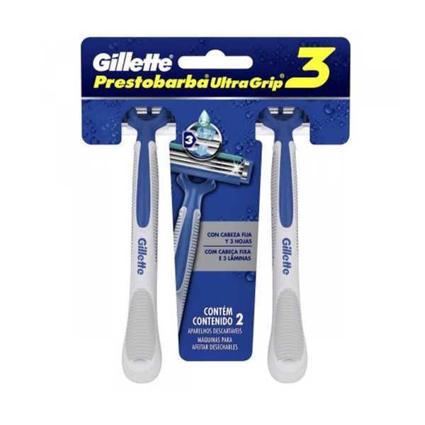 Aparelho de Barbear Descartável Gillette Prestobarba Ultragrip3 2 Unidades