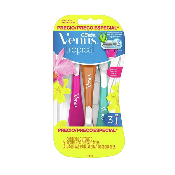 Aparelho de Barbear Descartável Gillette Venus 3 Unidades