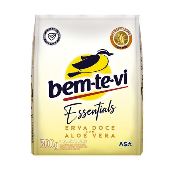 Lava Roupas em Pó BEM-TE-VI Essentials Erva Doce com Aloe Vera Pacote 500g