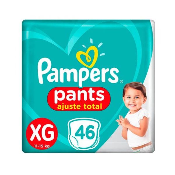Fralda Pampers Pants Ajuste Total Tamanho XG Pacote 46 Unidades