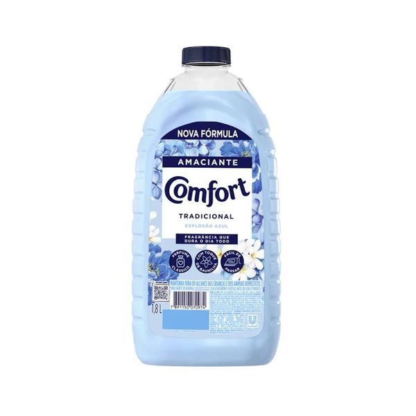 Amaciante Tradicional COMFORT Explosão Azul garrafa 1,8L