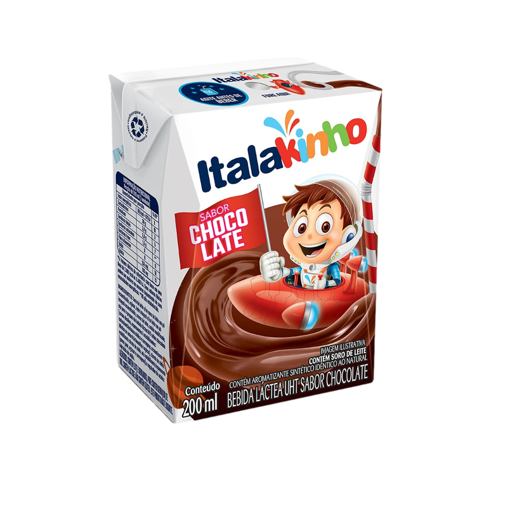 Bebida Láctea ITALAC Italakinho Chocolate Caixa 200ml