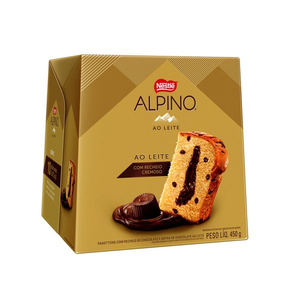 Panettone Nestlé ALPINO Chocolate ao Leite Caixa 450g