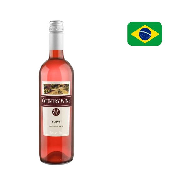 Vinho Rosé Brasileiro COUNTRY WINE Suave garrafa 750ml