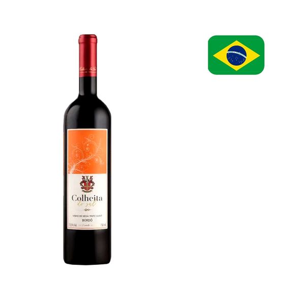 Vinho Tinto Suave Brasileiro COLHEITA DO SUL Bordô garrafa 750ml