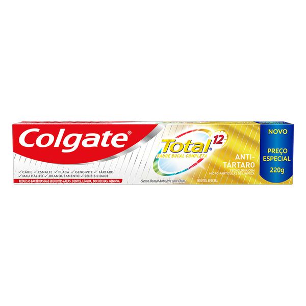 Creme Dental COLGATE Antitártaro Total 12 Caixa 220g