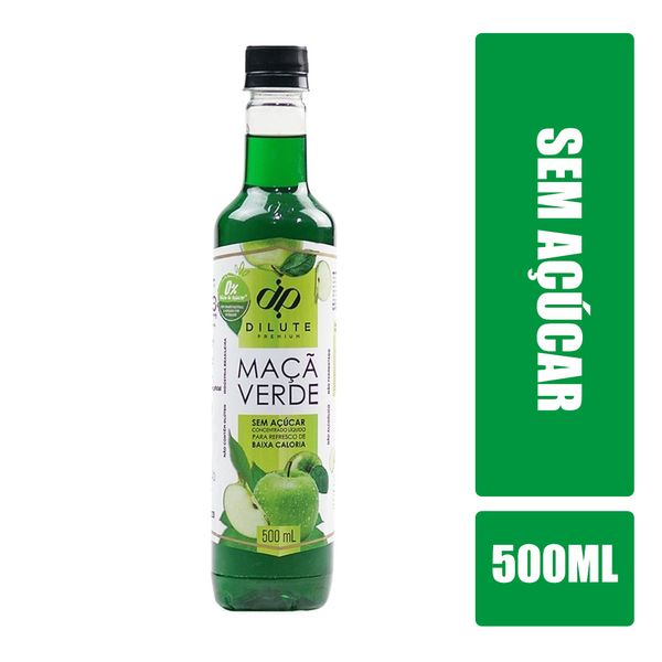 Xarope DILUTE Premium Sem Açúcar Maçã Verde Garrafa 500ml