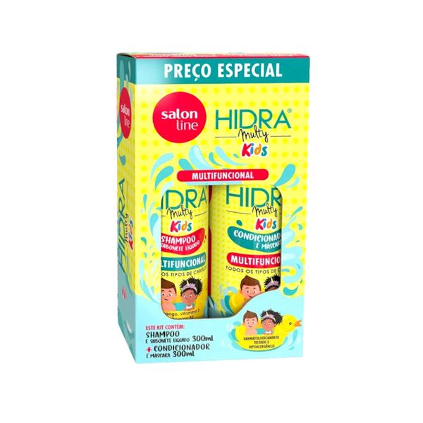 Kit Capilar Shampoo 300ml e Condicionador 300ml Hidra Multy Kids Salon Line