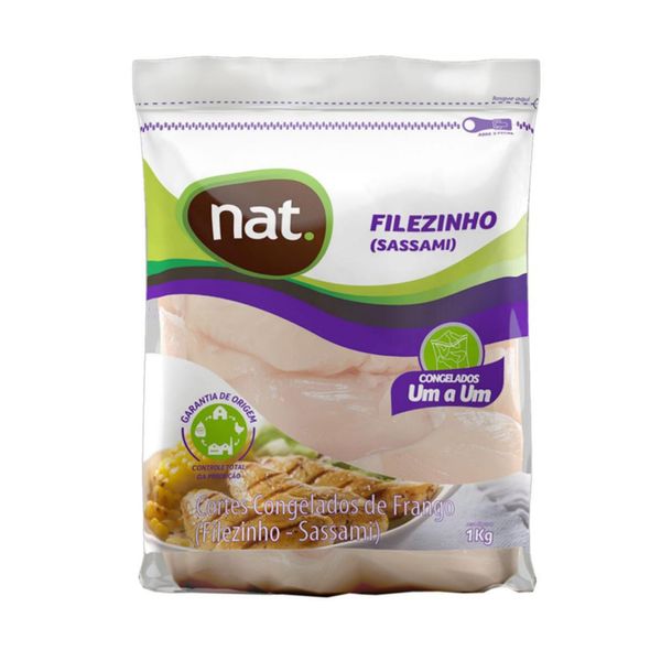 Filezinho de Peito de Frango NAT Congelado Pacote 1kg