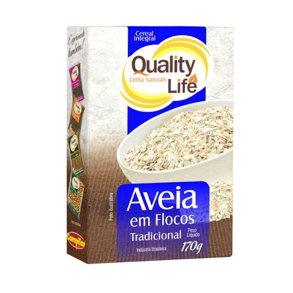 Aveia Tradicional CAMPILAR em Flocos Quality Life Caixa 170g Aveia Tradicional CAMPILAR em Flocos Quality Life Caixa 170g