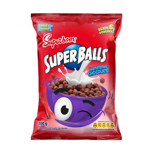 Cereal Matinal Chocolate Superbom Superballs Pacote 200g