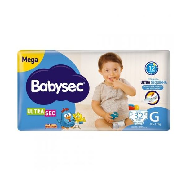 Fralda Descartável Baby Sec Ultra Mega G Pacote 32 Unidades