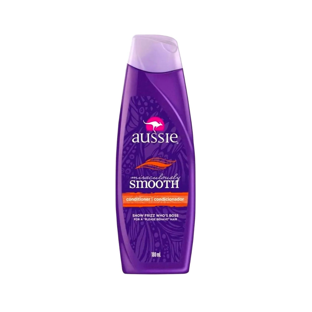 Condicionador Anti Frizz AUSSIE Miraculously Smooth frasco 180ml
