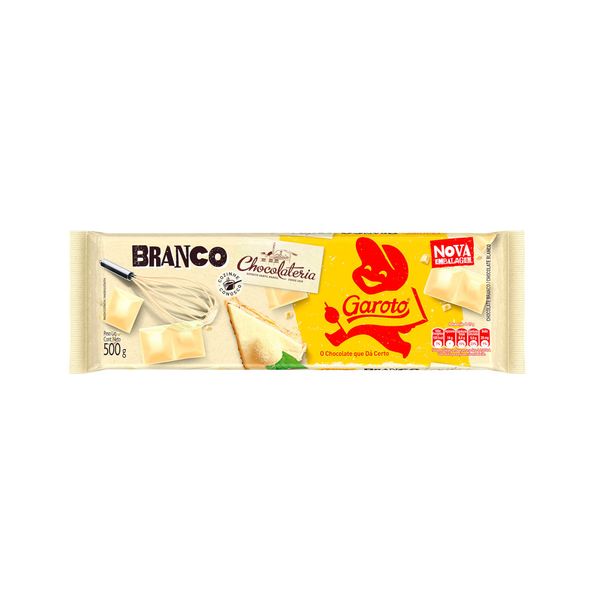 Chocolate Branco GAROTO barra 500g