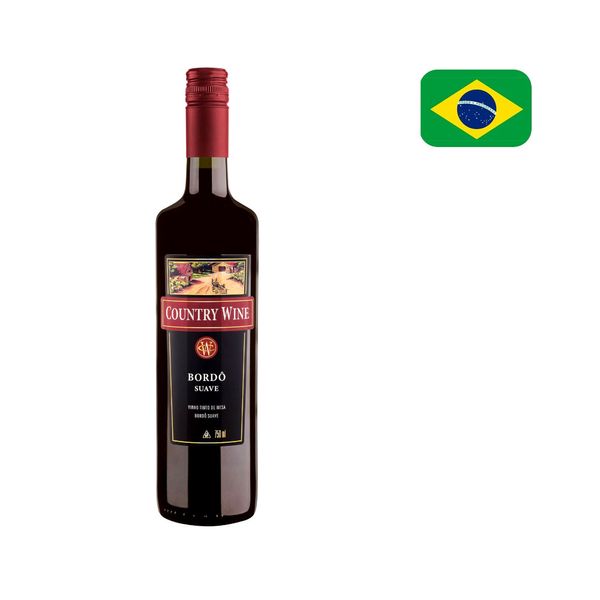 Vinho Tinto Brasileiro COUNTRY MINE Bordô Suave garrafa 750ml