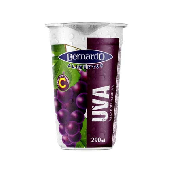 Bebida Mista BERNARDO Uva copo 290ml Bebida Mista BERNARDO Uva copo 290ml