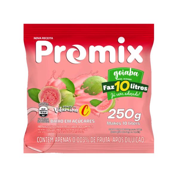 Refresco em Pó PROMIX Goiaba pacotinho 250g