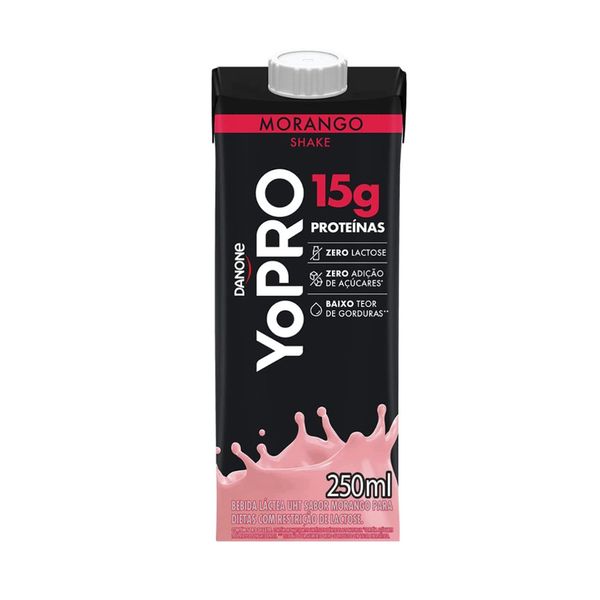 Bebida Láctea UHT Danone YOPRO Protein Morango Caixa 250ml