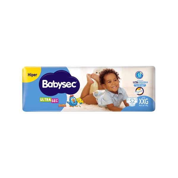 Fralda Descartável Infantil BABYSEC Ultra Sec Hiper XXG pacote 52un