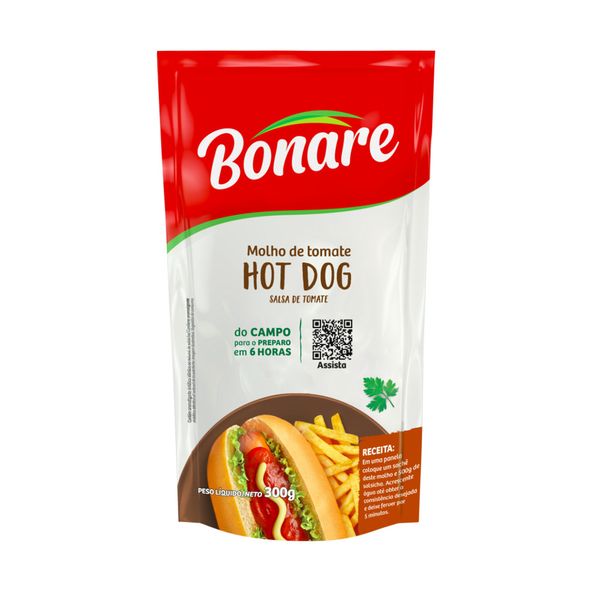 Molho de Tomate BONARE Hot Dog Sachê 300g