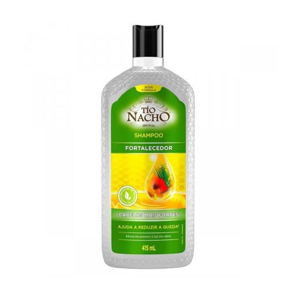 Shampoo Fortalecedor TIO NACHO Ervas Milenares Contém 415ml Shampoo Antiqueda Fortalecedor TÍO NACHO Frasco 415ml