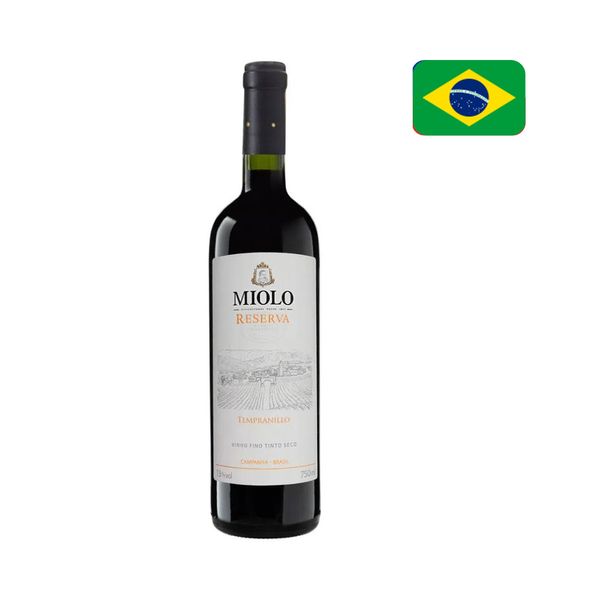 Vinho Brasileiro Tinto Seco Reserva Miolo Tempranillo Campanha Garrafa 750ml