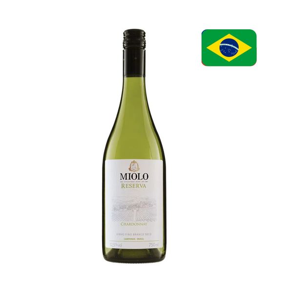 Vinho Brasileiro Branco Seco  Reserva Miolo Chardonnay Campanha Garrafa 750ml