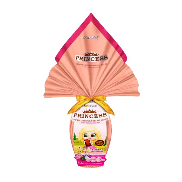 Ovo de Páscoa Princess FLORESTAL Chocolate Ao Leite Recheado com Drágeas 265g