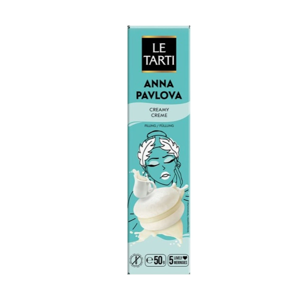 Biscoito Recheado LE TARTI Meringues Cream Embalagem 50g - patiogourmet