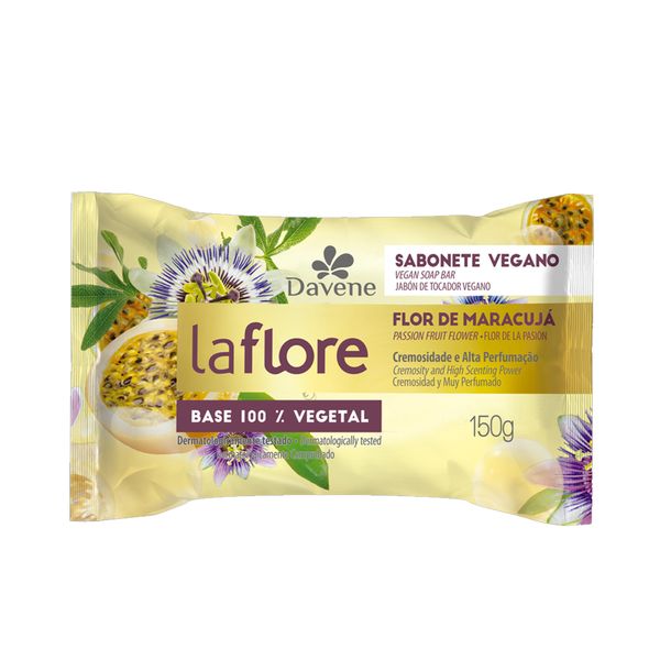 Sabonete Vegetal DAVENE La Flore Flor de Maracujá Barra 150g