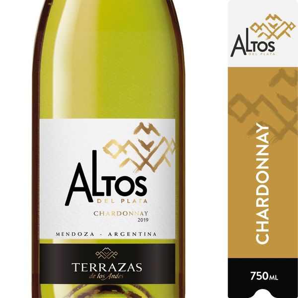 Vinho Argentino Branco Seco ALTOS DEL PLATA Chardonnay Mendoza Garrafa 750ml