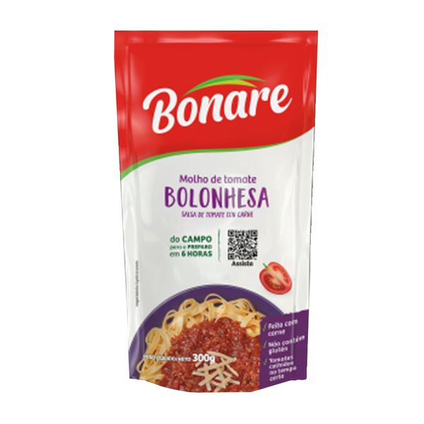 Molho de Tomate BONARE Bolonhesa Sachê 300g