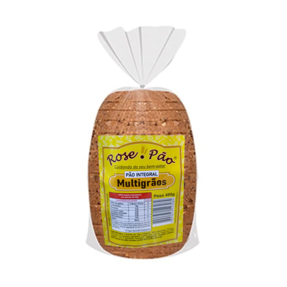 Pão Integral ROSE PÃO Multigrãos Pacote 480g
