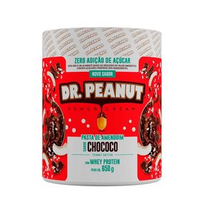 Pasta de Amendoim Zero Açúcar DR.PEANUT Chocolate Branco com Whey Protein  Pote 650g