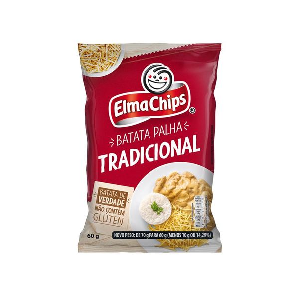 Batata Palha Elma Chips Tradicional Embalagem 60g
