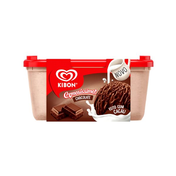 Sorvete KIBON Chocolate Cremosíssimo pote 1,5L