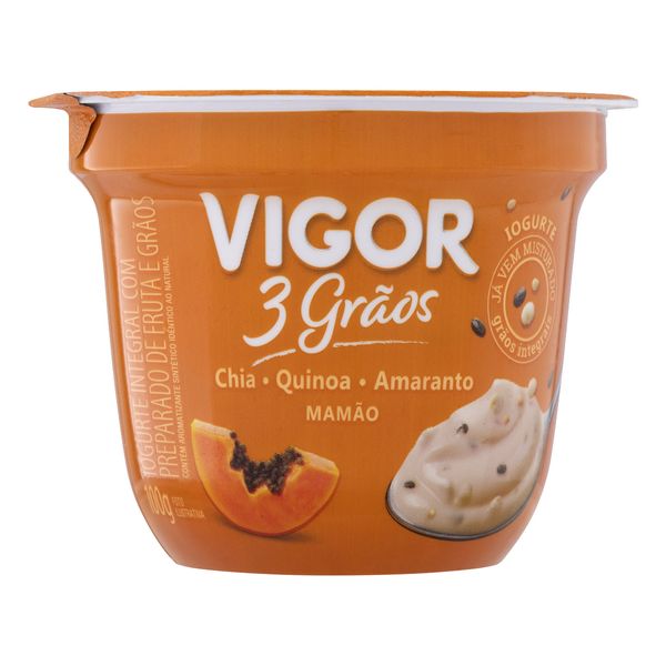 Iogurte Integral VIGOR 3 Grãos Potinho 100g Iogurte Integral VIGOR 3 Grãos Potinho 100g