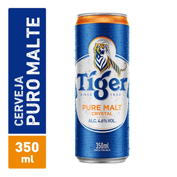 Cerveja Puro Malte TIGER Crystal Lata 350ml