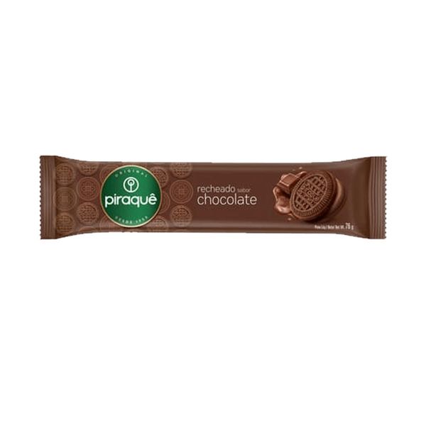 Biscoito Recheado Piraquê Sabor Chocolate Embalagem 76g