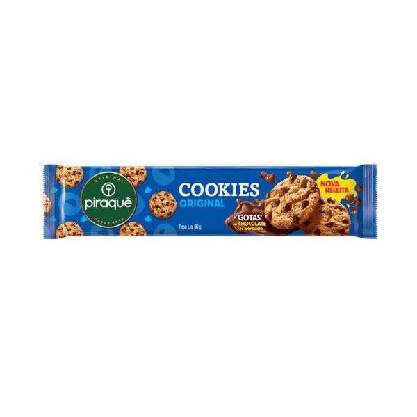 Biscoito Cookies Piraquê Sabor Baunilha Embalagem 80g