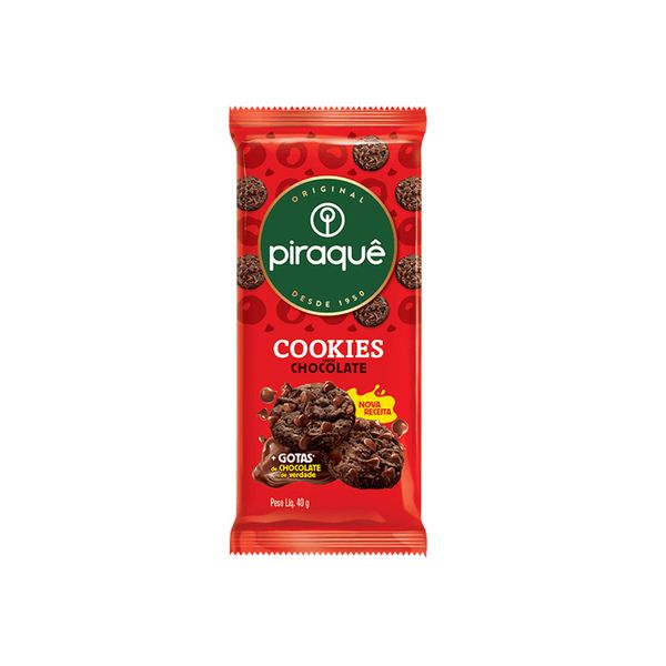 Biscoito Cookies Piraquê Sabor Chocolate 40g