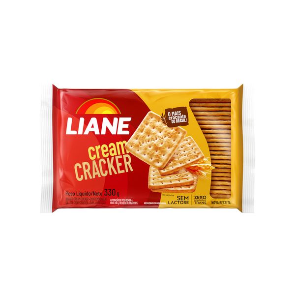 Biscoito Cream Cracker LIANE Sem Lactose pacote 330g