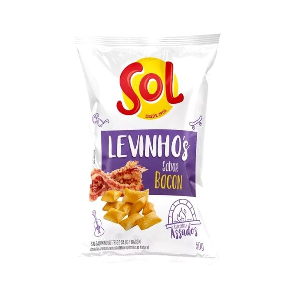 Salgadinho Levinho's SOL Bacon pacote 50g