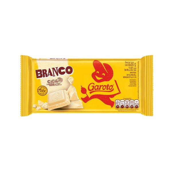Chocolate GAROTO Branco Barra 80g