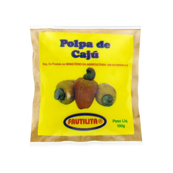 Polpa de Fruta Caju FRUTILITA Pacote 100g