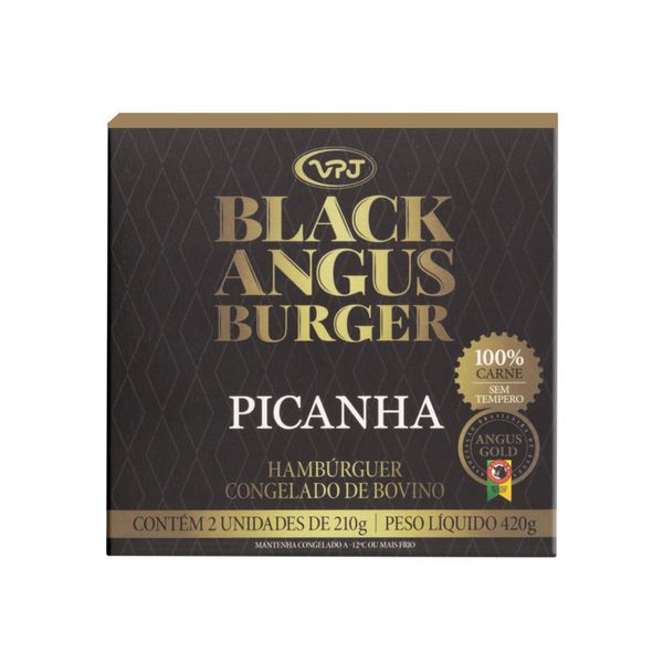 Hambúrguer Bovino Black Angus Picanha Congelado Caixa 210g