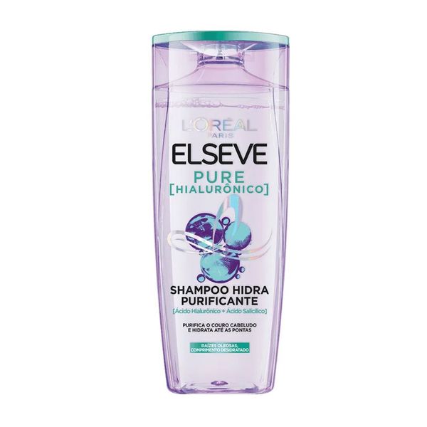 Shampoo Reidratante ELSEVE Pure Hialurônico Frasco 400ml