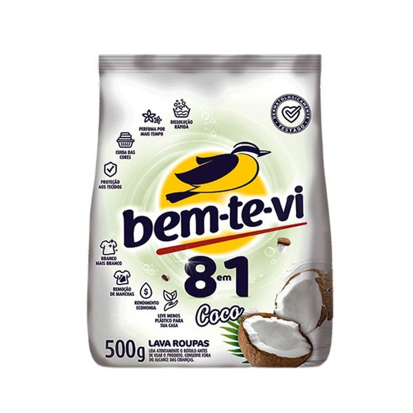 Lava Roupas em Pó BEM-TE-VI Coco Pacote 500g