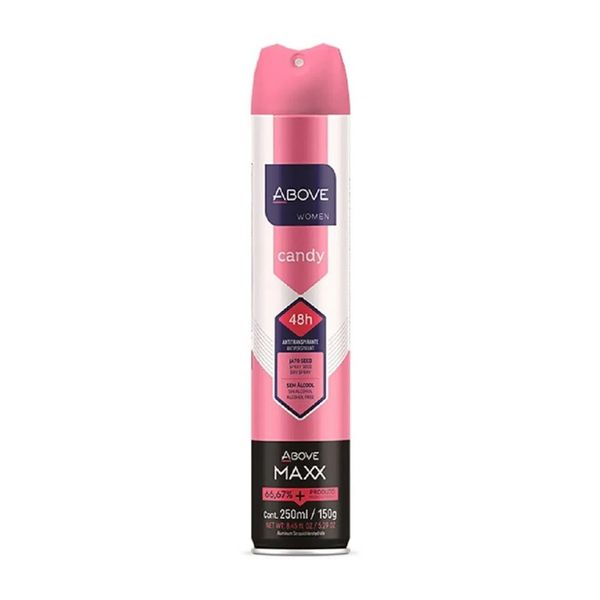 Desodorante Aerosol ABOVE Feminino Maxx Candy 250ml